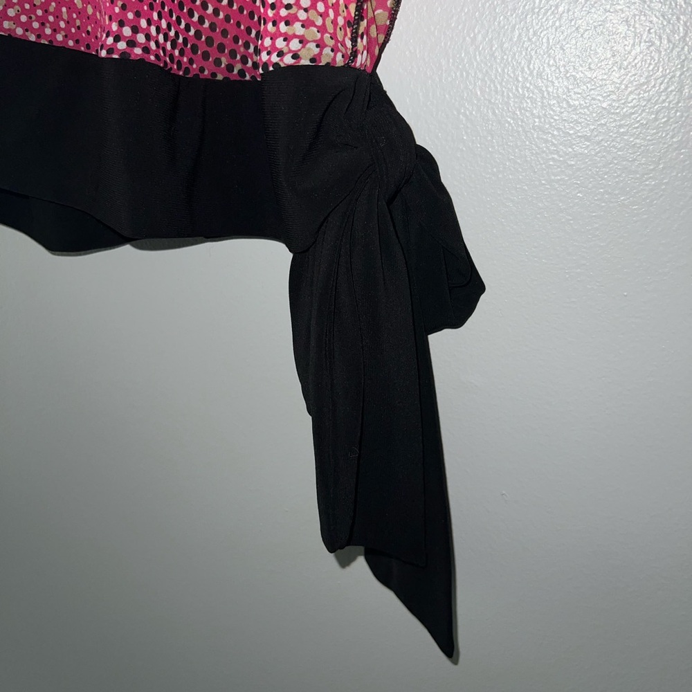 Rave Pink Asymmetrical Scoop Neck Blouse - Picture 4 of 4